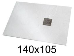 Duschwanne 140x105 cm extra flaches Harz - VERONE XL