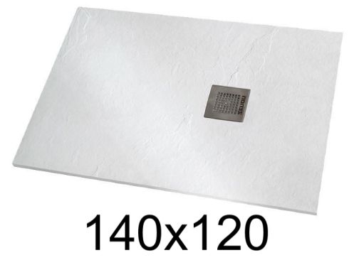 Duschwanne 140x120 cm extra flaches Harz - VERONE XL