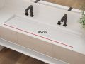 Hänge- oder Einbauwaschbecken 85 cm – LONDON XL 85