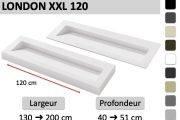 Hänge- oder Einbau-Kinnenwaschbecken 120 cm – LONDON XXL 120
