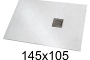Duschwanne 145x105 cm extra flaches Harz - VERONE XL