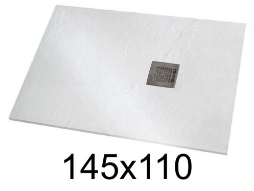 Duschwanne 145x110 cm extra flaches Harz - VERONE XL