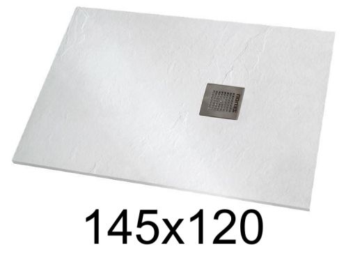 Duschwanne 145x120 cm extra flaches Harz - VERONE XL
