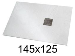 Duschwanne 145x125 cm extra flaches Harz - VERONE XL