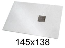 Duschwanne 145x138 cm extra flaches Harz - VERONE XL