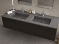 Doppelwaschbecken nach Maß hängend oder zum Einbau – LEEDS 50 DOUBLE