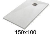 Duschwanne 150x100 cm aus Mineralharz extra-flach TECNIK