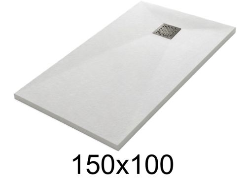 Duschwanne 150x100 cm aus Mineralharz extra-flach TECNIK
