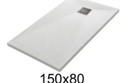 Duschwanne 150x80 cm aus Mineralharz extra-flach TECNIK