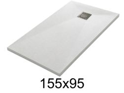 Duschwanne 155x95 cm aus Mineralharz extra-flach TECNIK