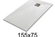 Duschwanne 155x75 cm aus Mineralharz extra-flach TECNIK