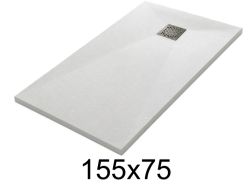 Duschwanne 155x75 cm aus Mineralharz extra-flach TECNIK
