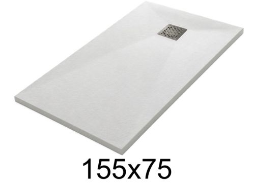 Duschwanne 155x75 cm aus Mineralharz extra-flach TECNIK