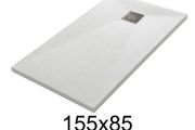 Duschwanne 155x85 cm aus Mineralharz extra-flach TECNIK
