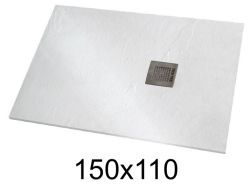 Duschwanne 150x110 cm extra flaches Harz - VERONE XL