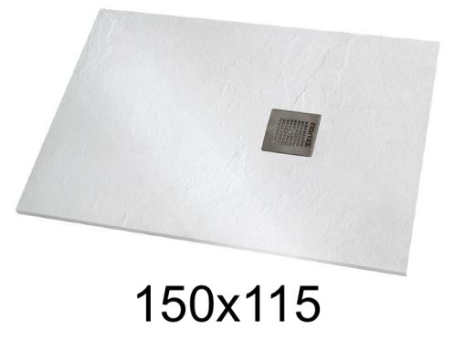 Duschwanne 150x115 cm extra flaches Harz - VERONE XL
