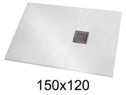 Duschwanne 150x120 cm extra flaches Harz - VERONE XL