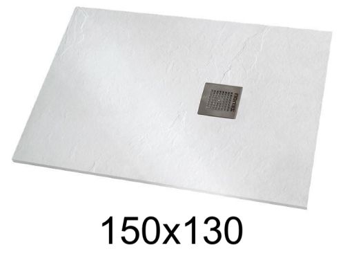 Duschwanne 150x130 cm extra flaches Harz - VERONE XL