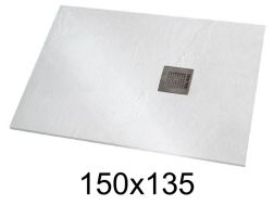 Duschwanne 150x135 cm extra flaches Harz - VERONE XL