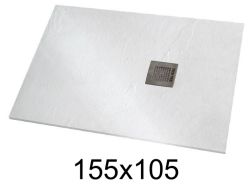 Duschwanne 155x105 cm extra flaches Harz - VERONE XL