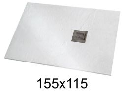 Duschwanne 155x115 cm extra flaches Harz - VERONE XL