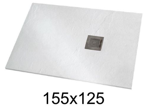 Duschwanne 155x125 cm extra flaches Harz - VERONE XL