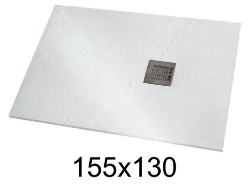 Duschwanne 155x130 cm extra flaches Harz - VERONE XL
