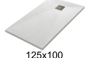Duschwanne 125x100 cm aus Mineralharz extra-flach – TECNIK