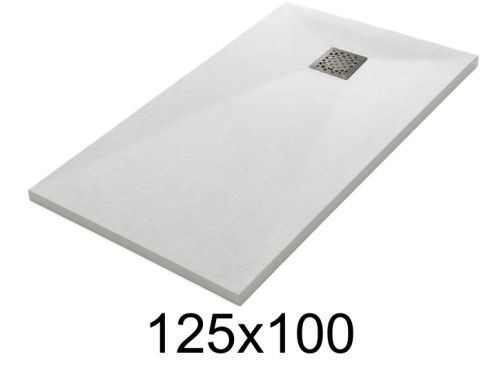 Duschwanne 125x100 cm aus Mineralharz extra-flach – TECNIK
