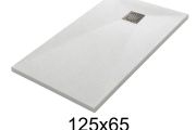 Duschwanne 125x65 cm aus Mineralharz extra-flach TECNIK