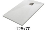 Duschwanne 125x70 cm aus Mineralharz extra-flach – TECNIK