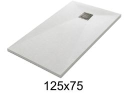 Duschwanne 125x75 cm aus Mineralharz extra-flach – TECNIK
