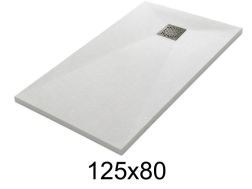 Duschwanne 125x80 cm aus Mineralharz extra-flach TECNIK