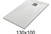 Duschwanne 130x100 cm aus Mineralharz extra-flach TECNIK