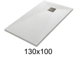Duschwanne 130x100 cm aus Mineralharz extra-flach – TECNIK