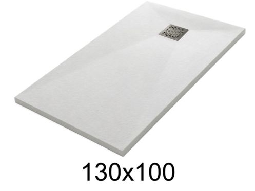 Duschwanne 130x100 cm aus Mineralharz extra-flach TECNIK