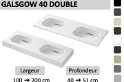 Doppelwaschbecken-Design aufgehängt oder eingebaut – GLASGOW DOUBLE 40