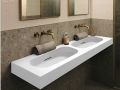 Doppelwaschbecken-Design aufgehängt oder eingebaut – GLASGOW DOUBLE 60