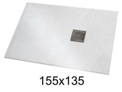Duschwanne 155x135 cm extra flaches Harz - VERONE XL