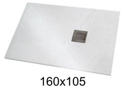 Duschwanne 160x105 cm extra flaches Harz - VERONE XL
