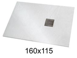 Duschwanne 160x115 cm extra flaches Harz - VERONE XL