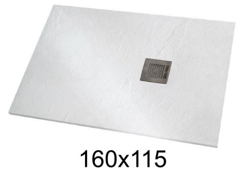 Duschwanne 160x115 cm extra flaches Harz - VERONE XL
