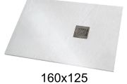 Duschwanne 160x125 cm extra flaches Harz - VERONE XL