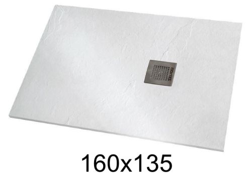 Duschwanne 160x135 cm extra flaches Harz - VERONE XL