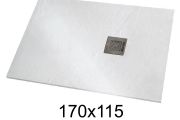 Duschwanne 170x115 cm extra flaches Harz - VERONE XL