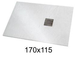 Duschwanne 170x115 cm extra flaches Harz - VERONE XL