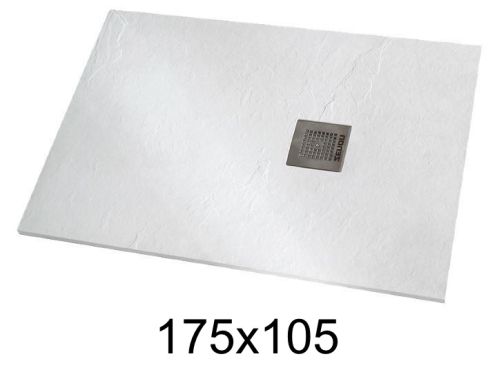 Duschwanne 175x105 cm extra flaches Harz - VERONE XL