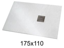 Duschwanne 175x110 cm extra flaches Harz - VERONE XL