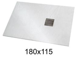 Duschwanne 180x120 cm extra flaches Harz - VERONE XL