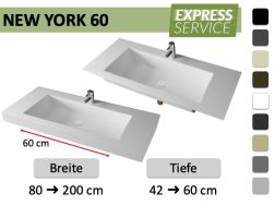 Hänge- oder Einbauwaschbecken nach Maß – NEW YORK 60